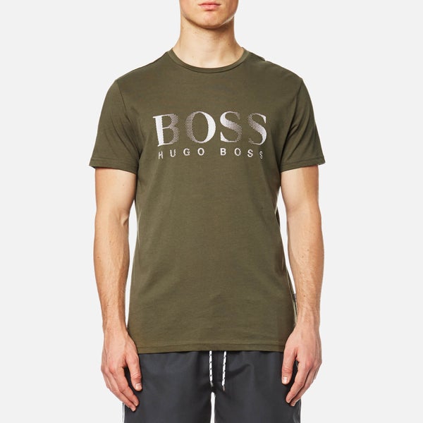 BOSS Hugo Boss Men's Large Logo Swim T-Shirt - Dark Green