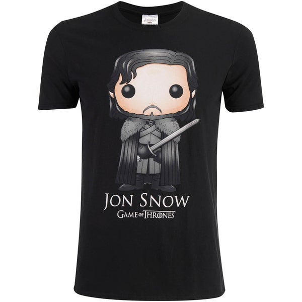 T-Shirt Homme Game of Thrones Jon Snow Funko - Noir