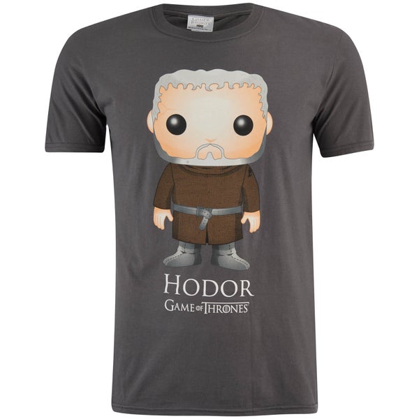 Game of Thrones Men's Hodor Funko T-Shirt - Grey
