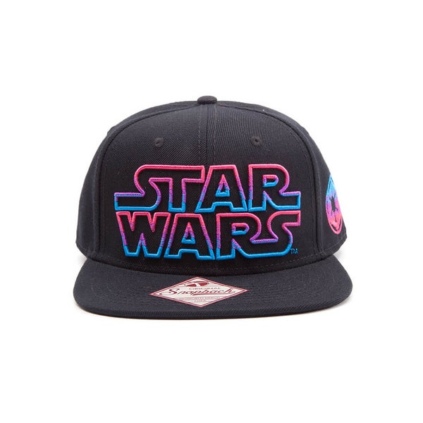Star Wars Snapback Cap with Coloured Star Wars Logo - Black