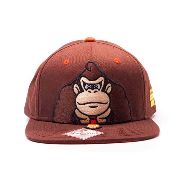 Nintendo Super Mario Donkey Kong Snapback Cap - Brown