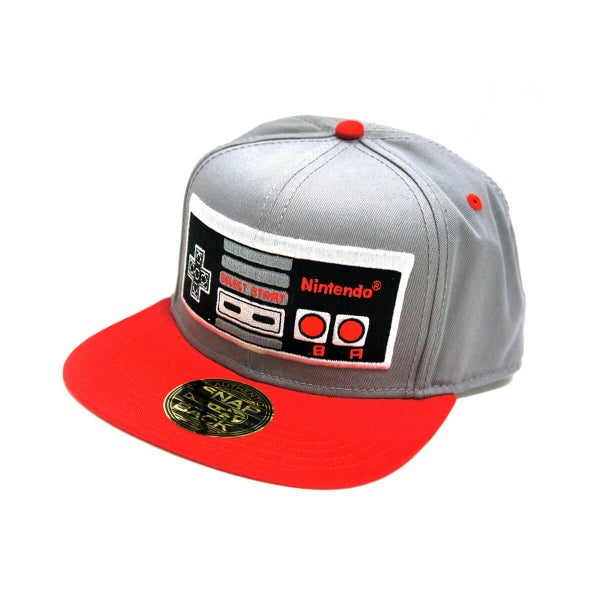 Nintendo NES Controller Cotton Snapback Cap - Grey