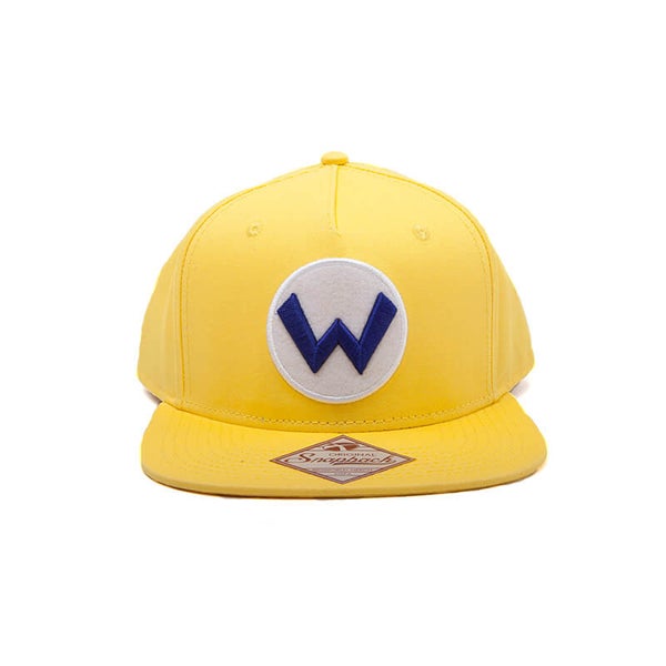 Nintendo Super Mario Wario Logo Snapback Cap - Yellow