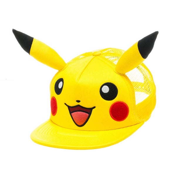 Pokémon Pikachu with Ears Snapback Cap - Yellow