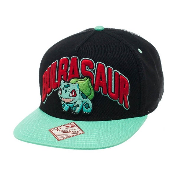 Pokémon Bulbasaur Snapback Cap - Black/Blue