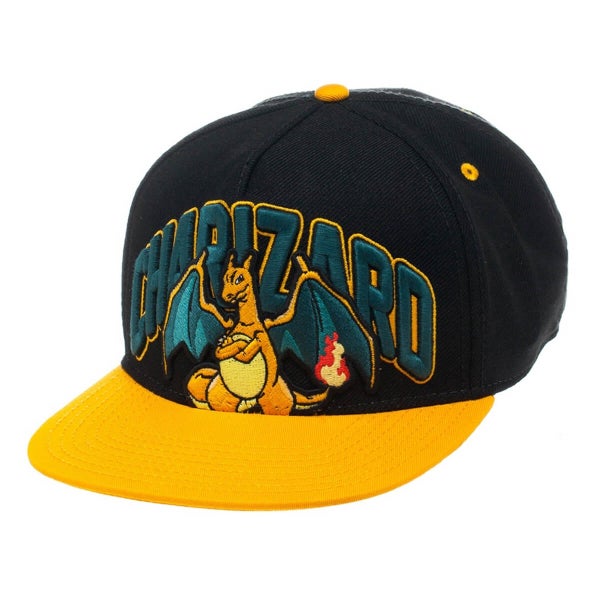 Pokémon Charizard Snapback Cap - Black/Yellow