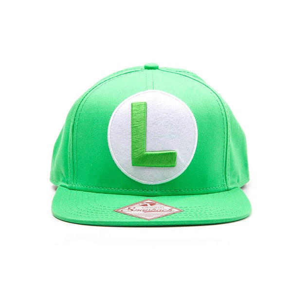 Nintendo Super Mario Snapback Cap with Luigi Logo - Green