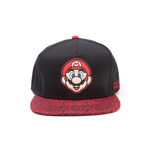 Nintendo Super Mario Mario Animal Print Cap - Black/Red