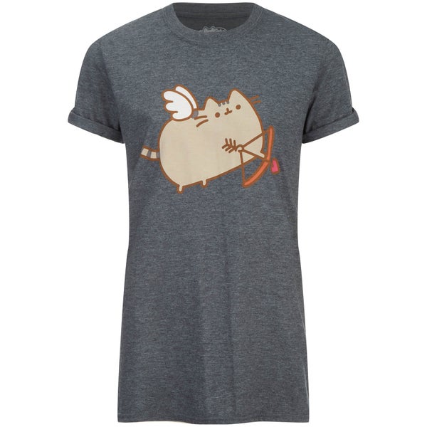 T-shirt Femme Pusheen Love Cat - Gris