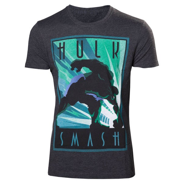 T-Shirt Homme Marvel Hulk Smash - Gris