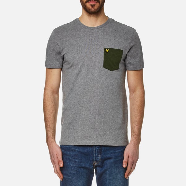 Lyle & Scott Men's Contrast Pocket T-Shirt - Mid Grey Marl