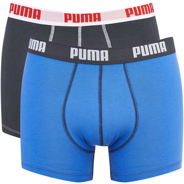 Puma Men's 2 Pack Basic Boxers - Navy/Blue