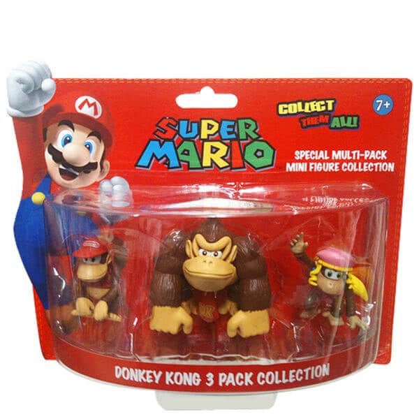 Lot de 3 Mini Figurines Super Mario - Donkey Kong
