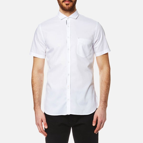 BOSS Orange Men's Cattitude Short Sleeve Shirt - White
