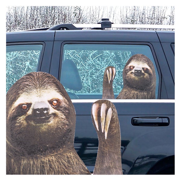 Ride With Car Stickers - Sloth