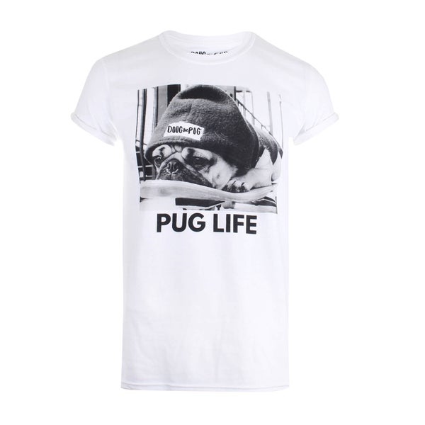 T-shirt Homme Doug The Pug Pug Life - Blanc
