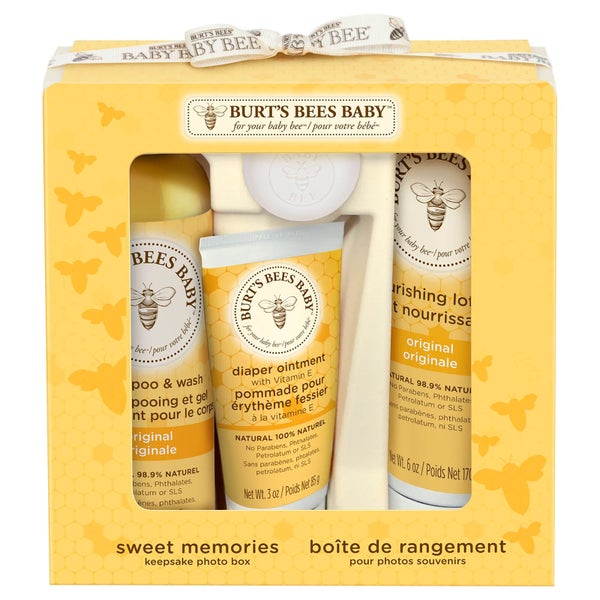 Coffret cadeau Burt's Bees Baby Bee Sweet Memories avec boîte à photos souvenir