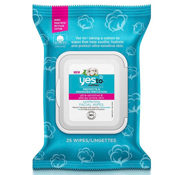 yes to Cotton Comforting Facial Wipes (Πακέτο 25 τεμαχίων)