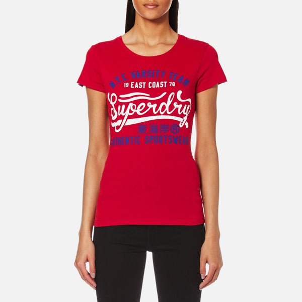 Superdry Women's Varsity Team T-Shirt - Rich Scarlet