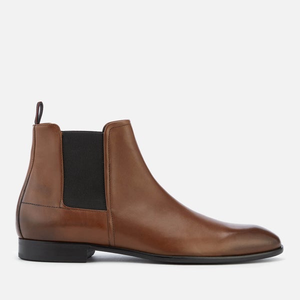 HUGO Men's Dress Appeal Leather Chelsea Boots - Medium Brown