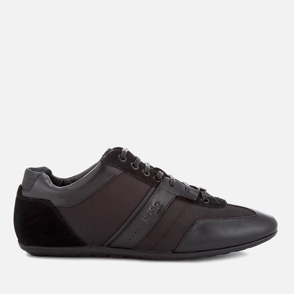 HUGO Men's That's Life Leather Low Top Trainers - Black