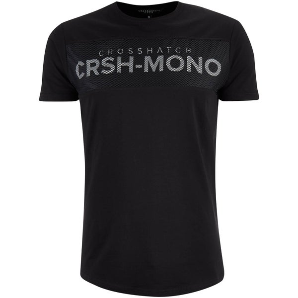 T-Shirt Homme Maffle Crosshatch -Noir