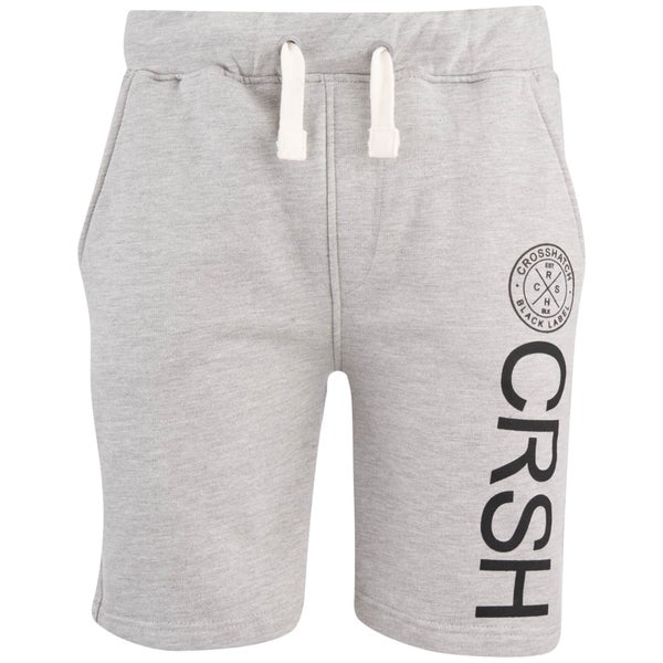 Crosshatch Men's Janter Jog Shorts - Light Grey Marl