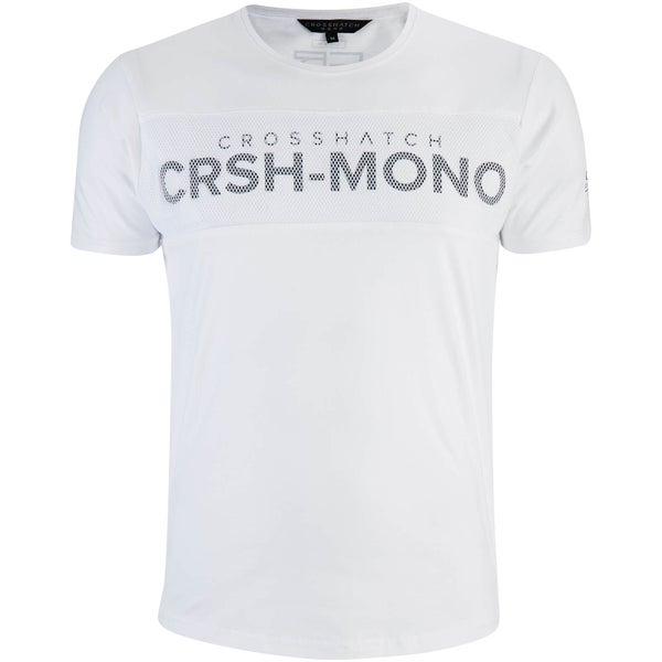 T-Shirt Homme Maffle Crosshatch -Blanc