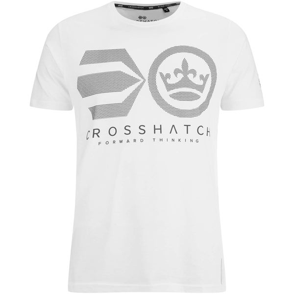 T-Shirt Homme Crossout Crosshatch -Blanc