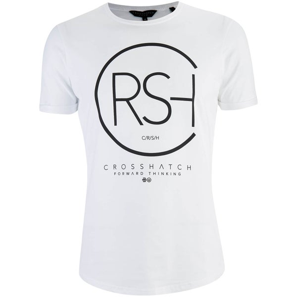 T-Shirt Homme Mumbles Logo Crosshatch -Blanc
