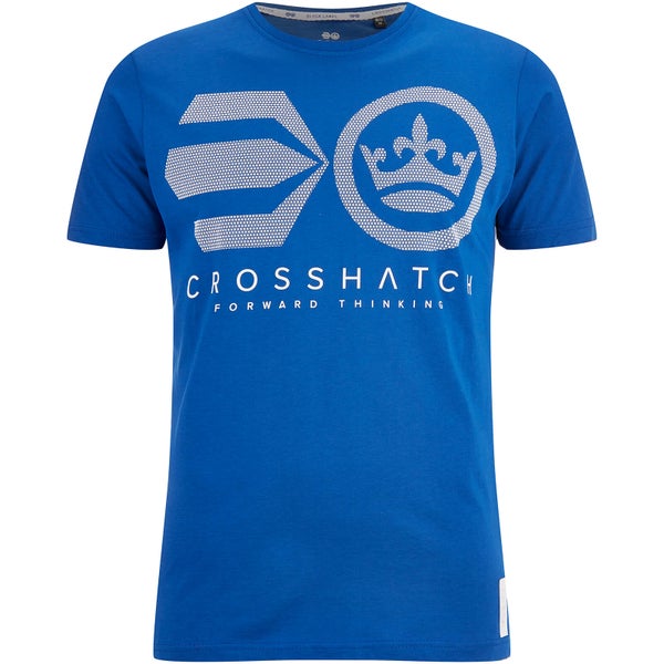 T-Shirt Homme Crossout Crosshatch -Bleu