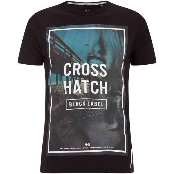 T-Shirt Homme Broadwalk Crosshatch -Noir