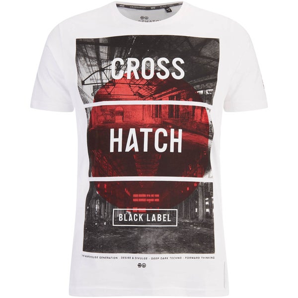 T-Shirt Homme Hotspot Crosshatch -Blanc