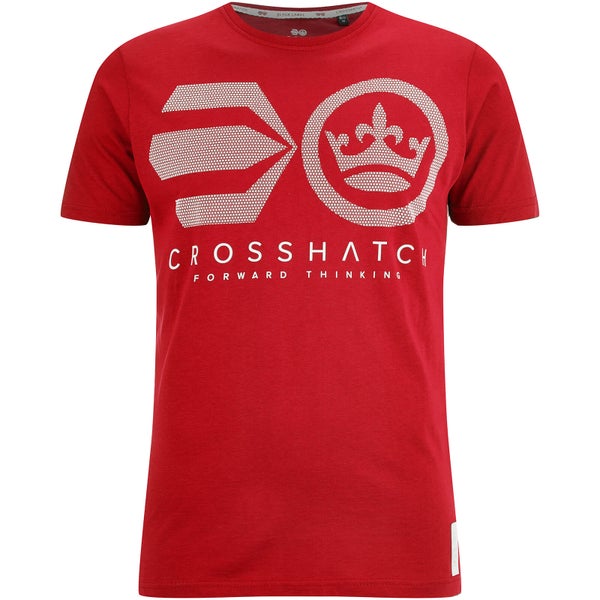 T-Shirt Homme Crossout Crosshatch -Rouge