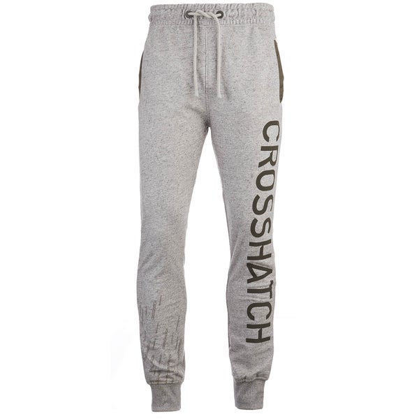 Crosshatch Men's Grus Sweatpants - Light Grey Marl