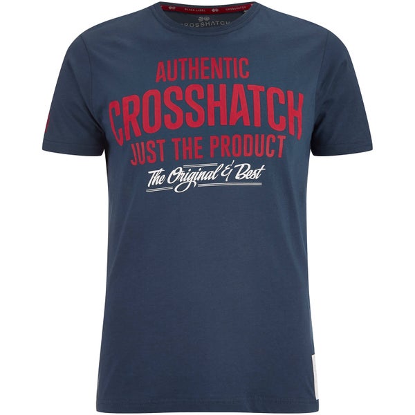 Crosshatch Men's Greendale Sleeve Logo T-Shirt - Midnight Blue