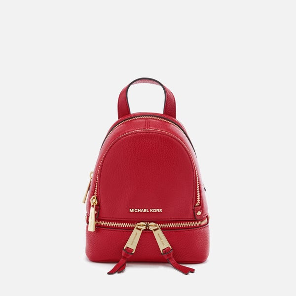 MICHAEL MICHAEL KORS Women's Rhea Zip Extra Small Backpack - Bright Red