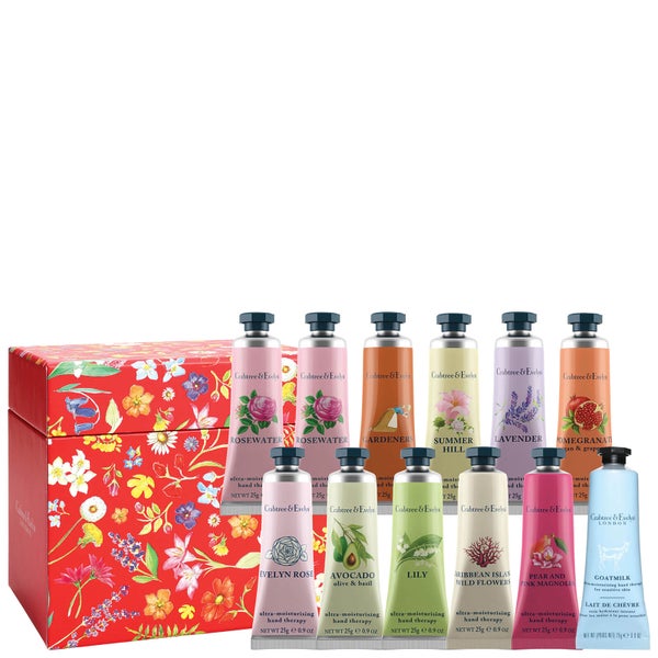 Crabtree & Evelyn Hand Therapy Gift Set - Red - 12 x 25g (Worth £96)