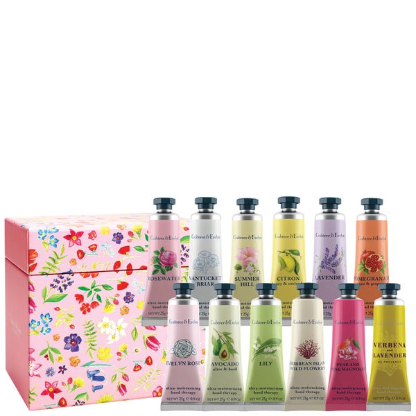 Crabtree & Evelyn Hand Therapy Gift Set - Pink - 12 x 25g (Worth £96)