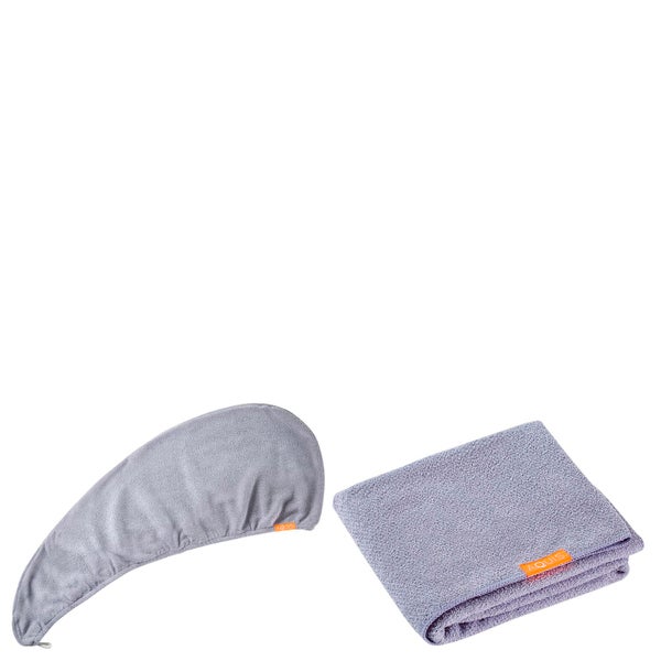 Aquis Lisse Luxe Hair Turban and Hair Towel - Cloudy Berry Bundle (Worth £60)