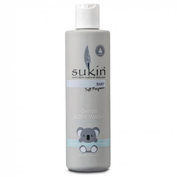 Gel de Banho Suave para Bebé Com Fragrância Suave da Sukin 250 ml