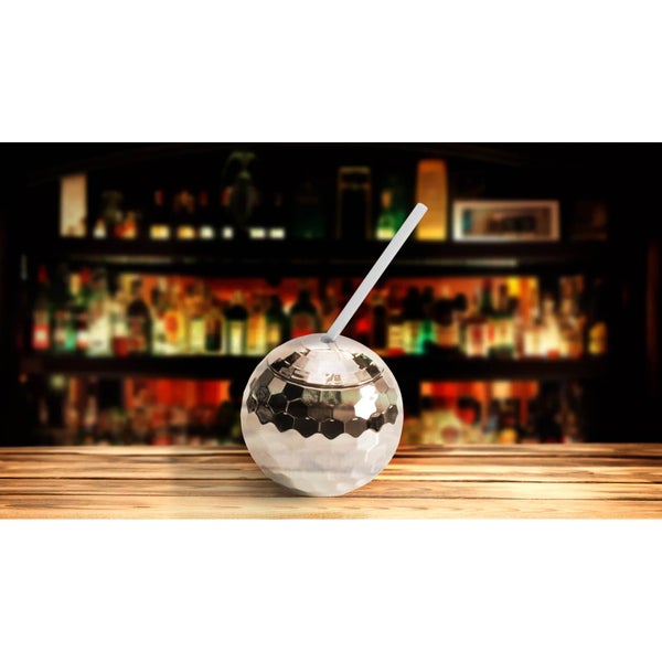 Disco Ball Straw Cup - Silver