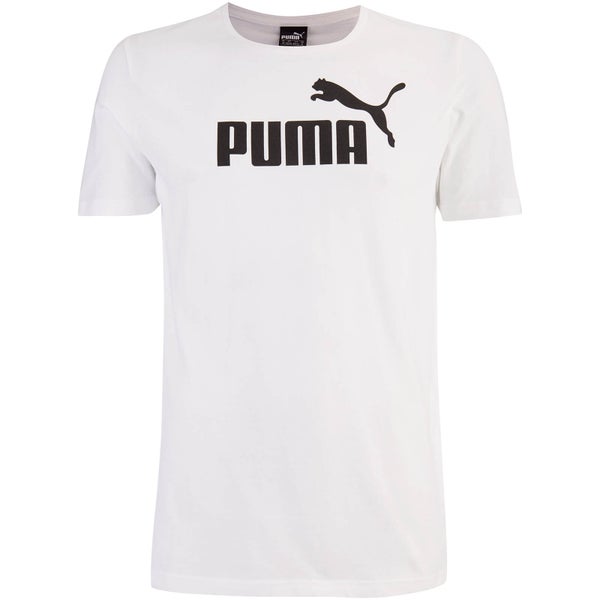 T-Shirt Homme Essential Logo Puma -Blanc