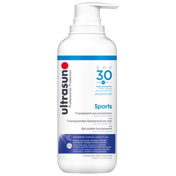 Ultrasun Transparent Sun Protection Sports Gel SPF 30 400 ml