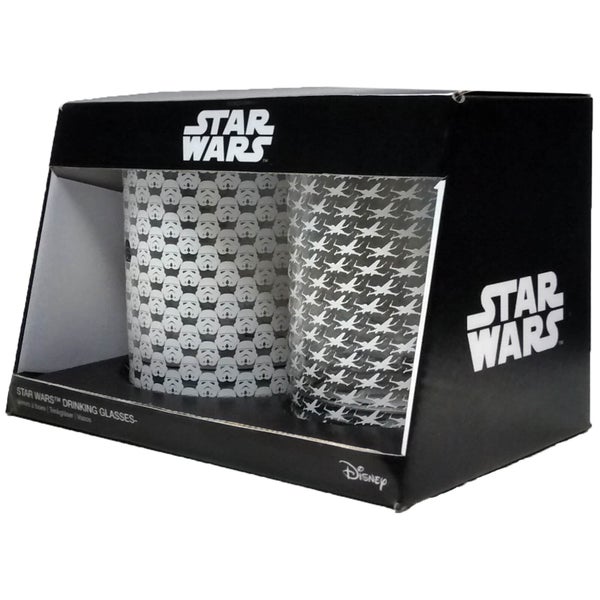 Star Wars Printed Drinking Glass Tumblers