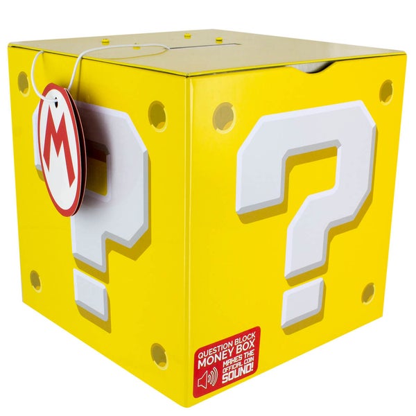 Nintendo Super Mario Question Block Money Box - Yellow