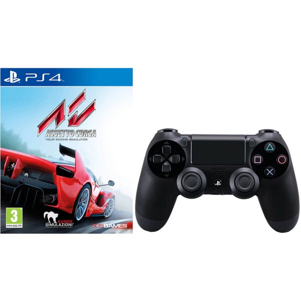 Assetto Corsa with Sony PlayStation 4 DualShock 4 Controller Black