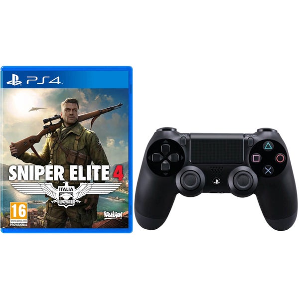 Sniper Elite 4 with Sony PlayStation 4 DualShock 4 Controller Black