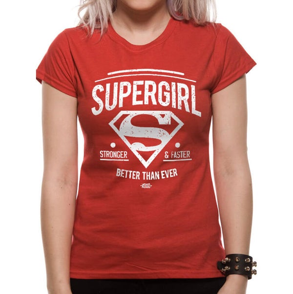 DC Comics WoMänner Supergirl Better Than Ever T-Shirt - Rot
