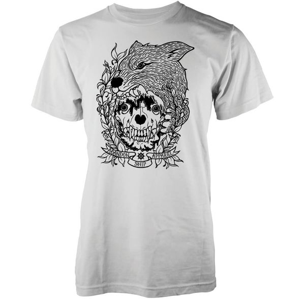 Abandon Ship Skinned Fox Heren T-shirt - Wit